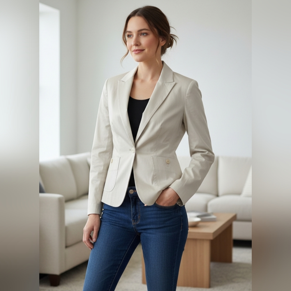 Chic Beige Women's Blazer